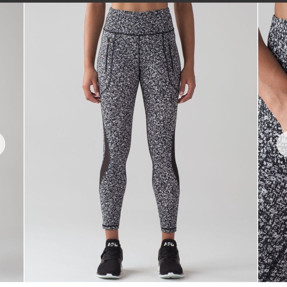 Lululemon Women’s Invigorate 7/8 Tight Daisy Dust Alpine White/Black Size 6
